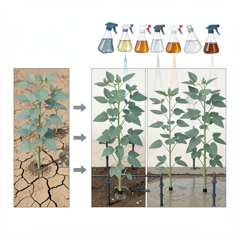 AI-generated conceptual illustration (pigeonpea plants in a field). It explains the idea and does not show study data.