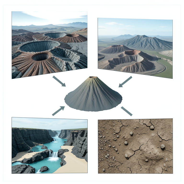 AI-generated conceptual illustration (Canary Islands volcanic landscape). It explains the idea and does not show study data.
