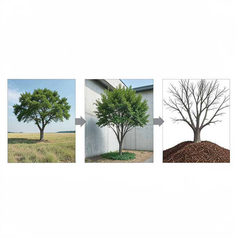 AI-generated conceptual illustration (Neem trees (Azadirachta indica)). It explains the idea and does not show study data.
