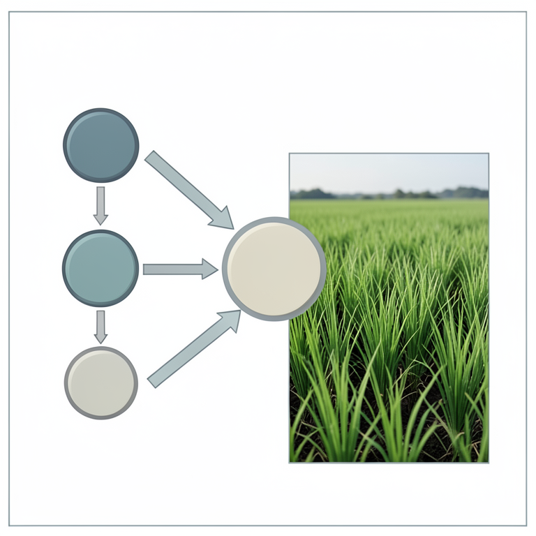 AI-generated conceptual illustration (paddy crop plants in a field). It explains the idea and does not show study data.