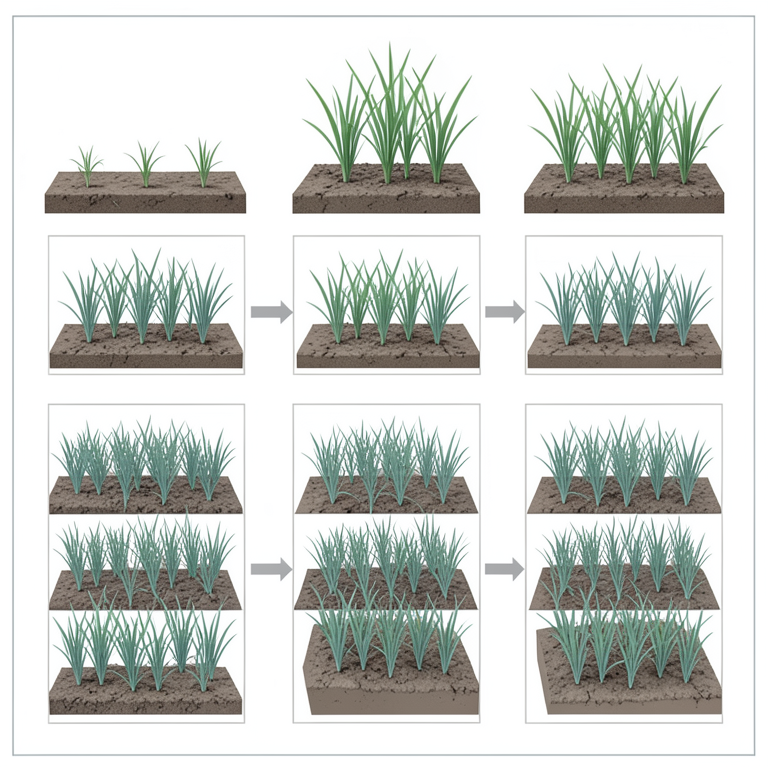 AI-generated conceptual illustration (Pusa Basmati 1509 rice seedlings on raised beds). It explains the idea and does not show study data.