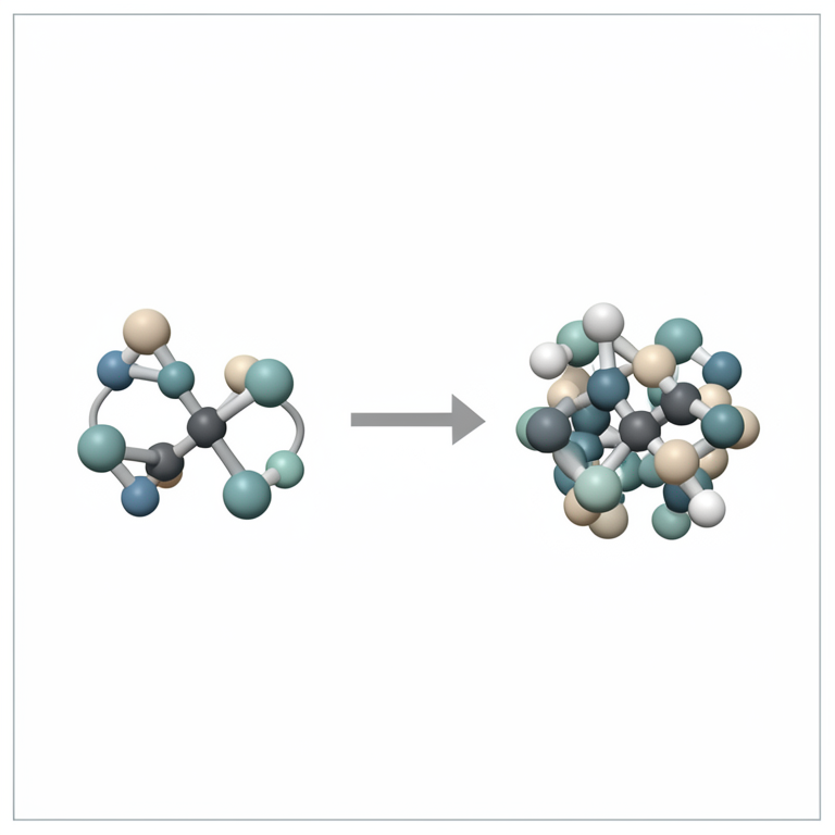 AI-generated conceptual illustration (Small molecule chemical ligands). It explains the idea and does not show study data.
