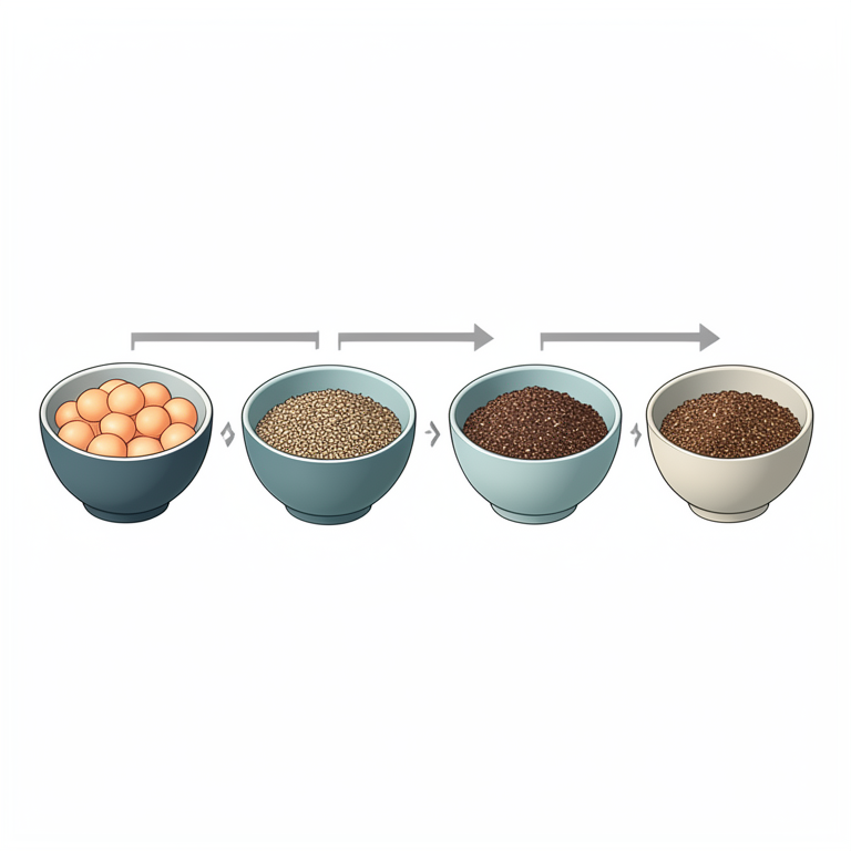 AI-generated conceptual illustration (Indian Peda sweets and flaxseed powder). It explains the idea and does not show study data.