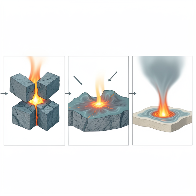 AI-generated conceptual illustration (Continental crust and magma chambers in the Borborema Province of Brazil). It explains the idea and does not show study data.