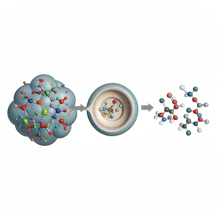AI-generated conceptual illustration (Small molecule drug ligands and a protein receptor from a tropical parasite). It explains the idea and does not show study data.