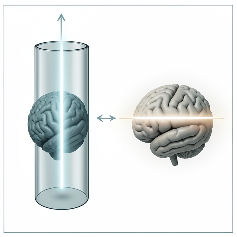 AI-generated conceptual illustration (brain organoid in a glass capillary). It explains the idea and does not show study data.