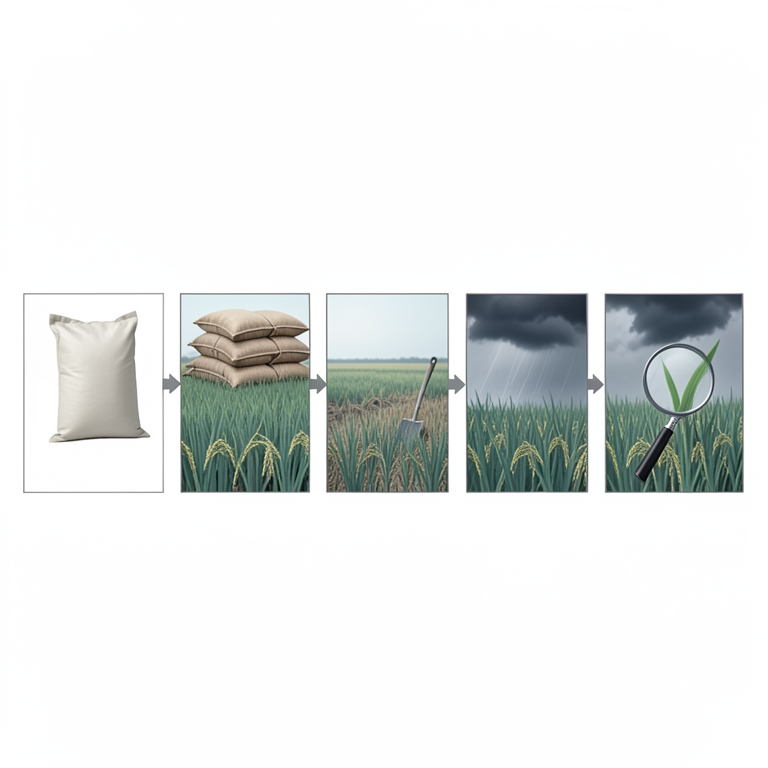 AI-generated conceptual illustration (Rice plants in a wetland paddy field). It explains the idea and does not show study data.