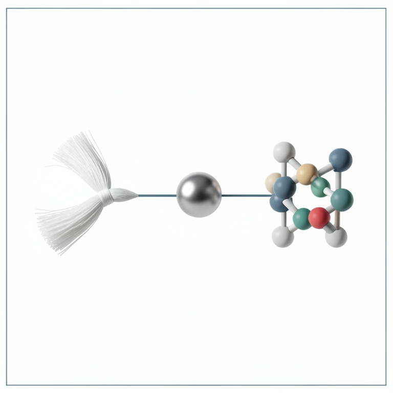 AI-generated conceptual illustration (cotton textile fibers and natural dye molecules). It explains the idea and does not show study data.