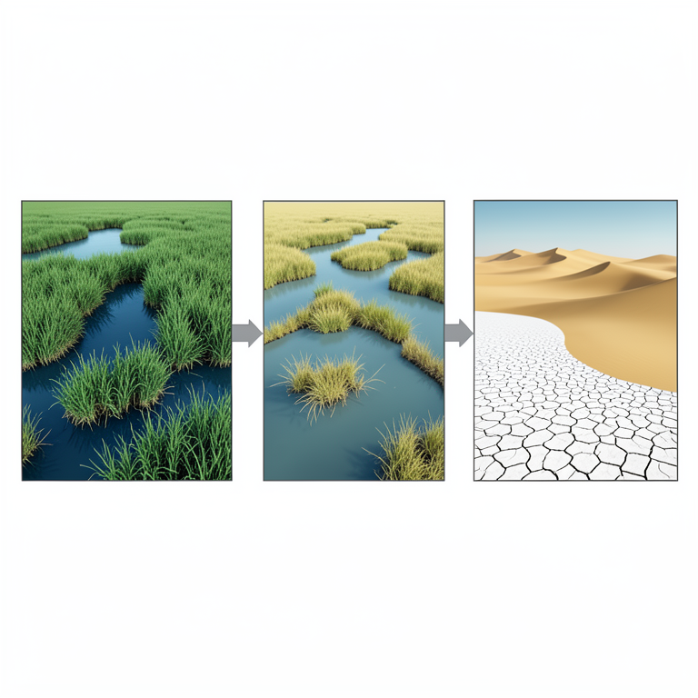AI-generated conceptual illustration (Al-Dalmaj marshland ecosystem). It explains the idea and does not show study data.