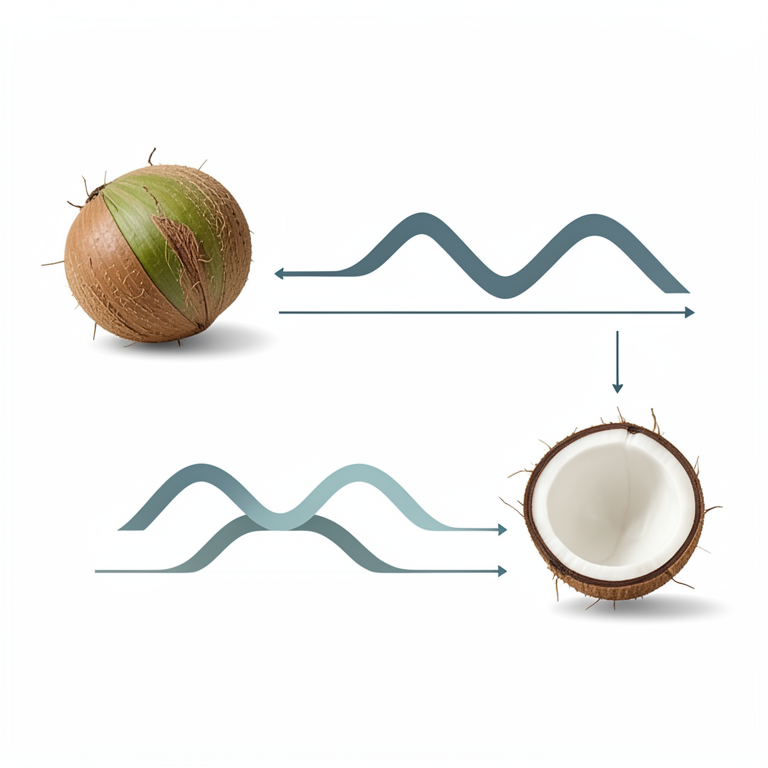 AI-generated conceptual illustration (tender coconuts). It explains the idea and does not show study data.