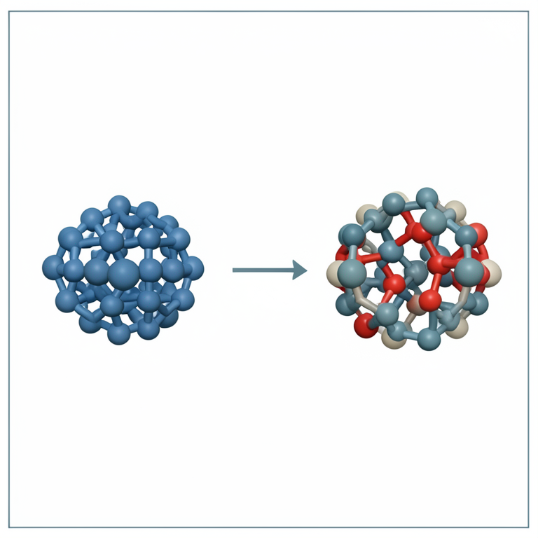 AI-generated conceptual illustration (protein and polysaccharide macromolecules in an aqueous solution). It explains the idea and does not show study data.