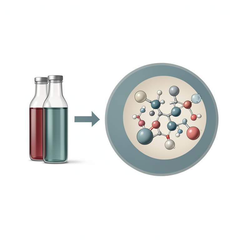 AI-generated conceptual illustration (human blood serum). It explains the idea and does not show study data.