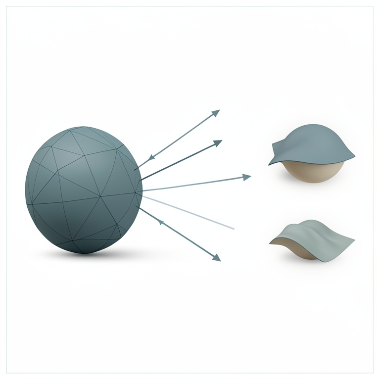 AI-generated conceptual illustration (A mathematical para-Kenmotsu manifold represented as a smooth, curved 3D geometric surface with a vector field of arrows). It explains the idea and does not show study data.
