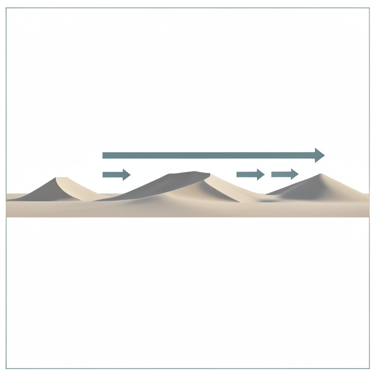 AI-generated conceptual illustration (Sand dunes in the Taklamakan desert). It explains the idea and does not show study data.