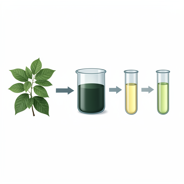 AI-generated conceptual illustration (Anthocleista vogelii leaves). It explains the idea and does not show study data.