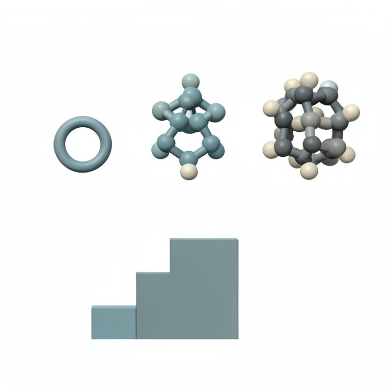 AI-generated conceptual illustration (Fused polycyclic heterocyclic molecules). It explains the idea and does not show study data.