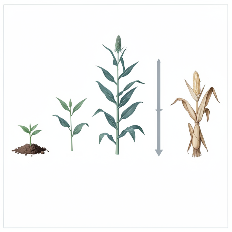AI-generated conceptual illustration (maize plants). It explains the idea and does not show study data.
