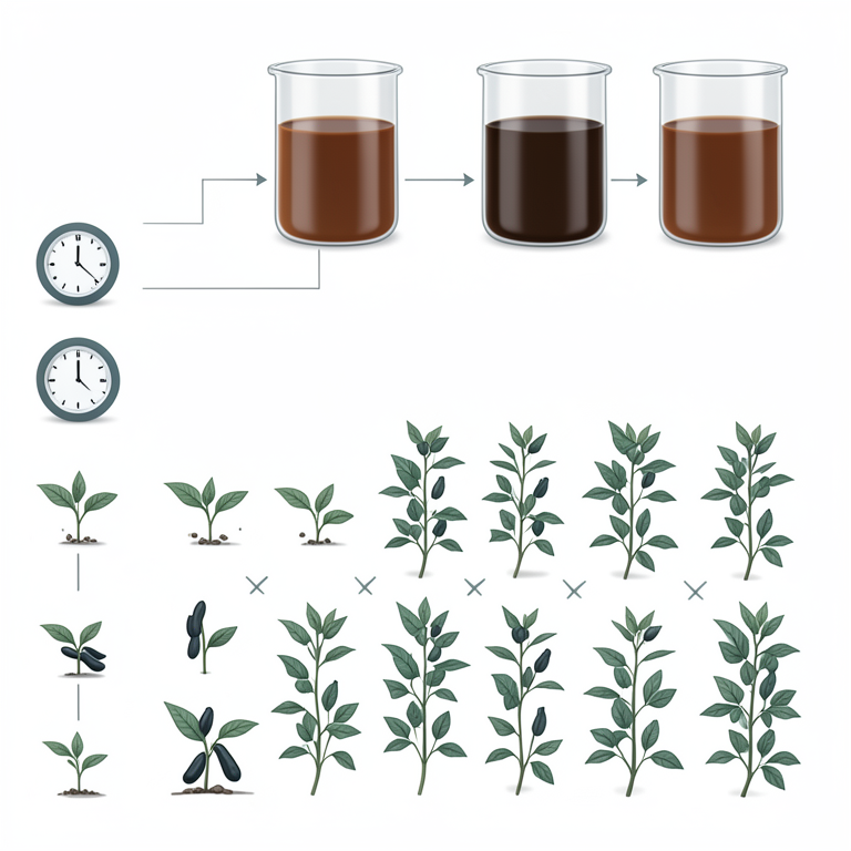 AI-generated conceptual illustration (black gram plants). It explains the idea and does not show study data.