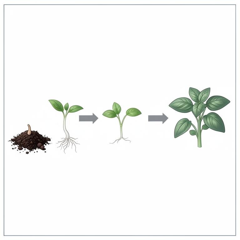AI-generated conceptual illustration (basil microgreens). It explains the idea and does not show study data.