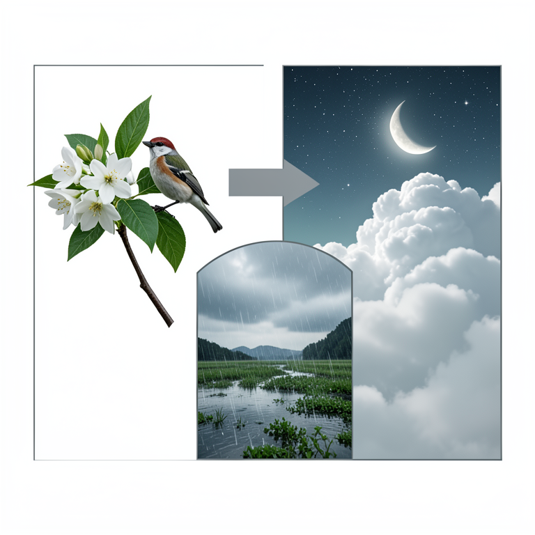 AI-generated conceptual illustration (Indian flora, fauna, and the night sky). It explains the idea and does not show study data.
