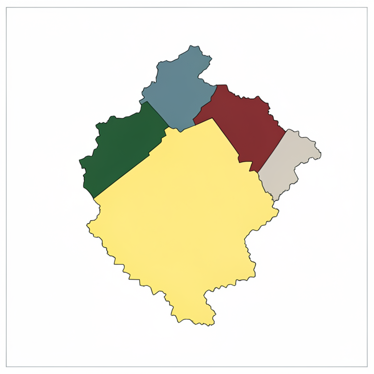 AI-generated conceptual illustration (A map of Jaunpur district, Uttar Pradesh). It explains the idea and does not show study data.