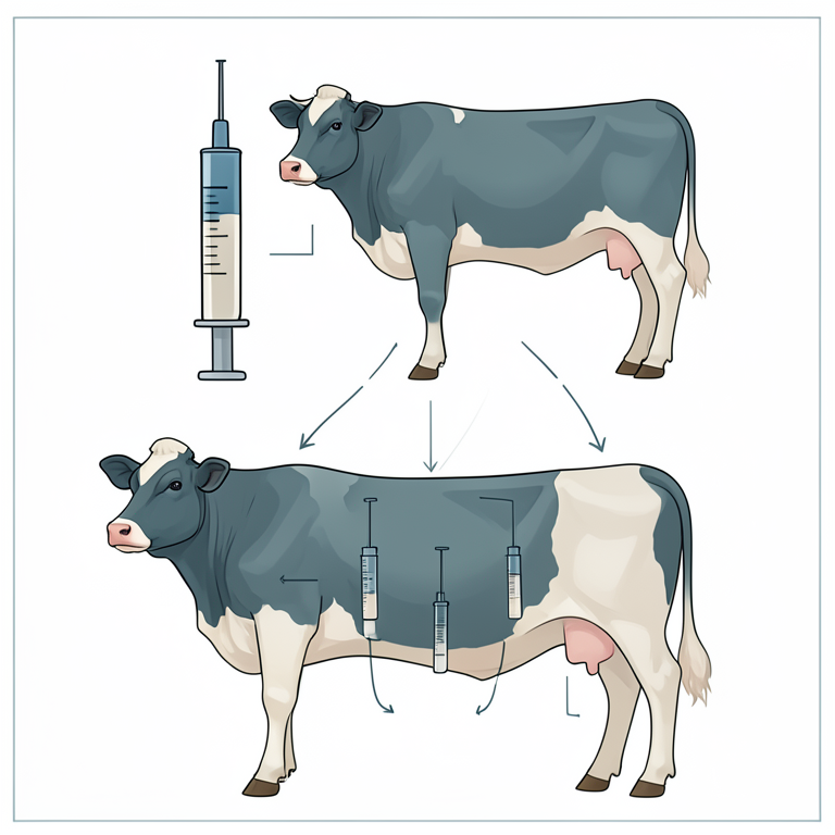 AI-generated conceptual illustration (crossbred cows). It explains the idea and does not show study data.