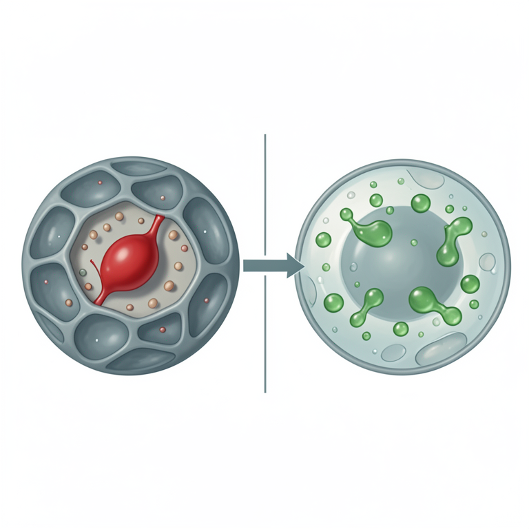 AI-generated conceptual illustration (a biological cell with a lipid bilayer membrane). It explains the idea and does not show study data.