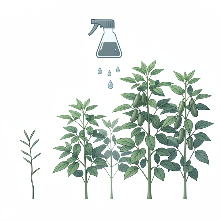 AI-generated conceptual illustration (black gram plants (Vigna mungo L.)). It explains the idea and does not show study data.