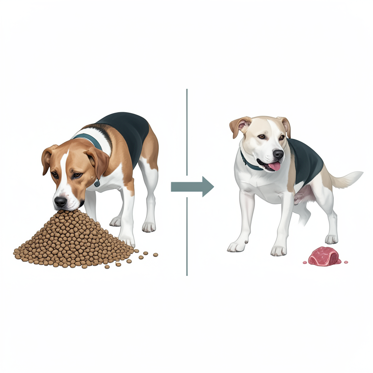 AI-generated conceptual illustration (domestic dogs). It explains the idea and does not show study data.
