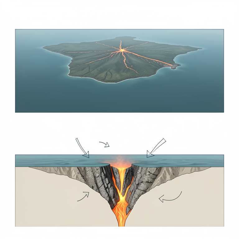 AI-generated conceptual illustration (Tectonic plates and oceanic lithosphere in the Zagros Suture zone). It explains the idea and does not show study data.