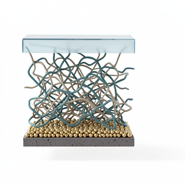 AI-generated conceptual illustration (enzyme-modified screen-printed electrode). It explains the idea and does not show study data.