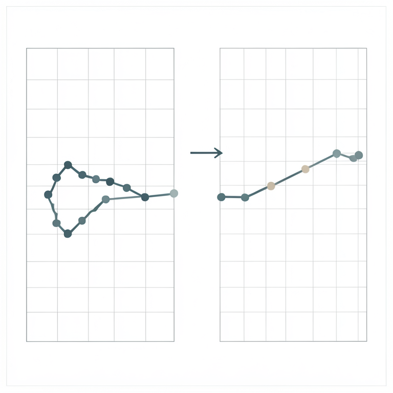AI-generated conceptual illustration (A mathematical sequence of discrete points on a coordinate plane). It explains the idea and does not show study data.