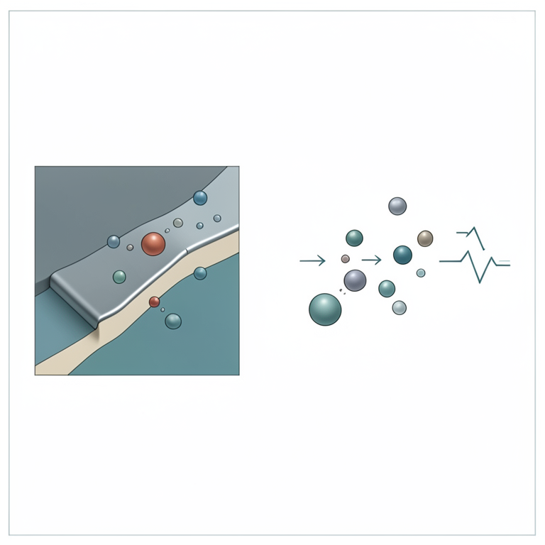 AI-generated conceptual illustration (Bismuth film modified carbon paste electrode in river water). It explains the idea and does not show study data.