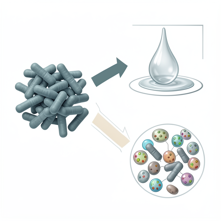 AI-generated conceptual illustration (Klebsiella pneumoniae bacteria). It explains the idea and does not show study data.