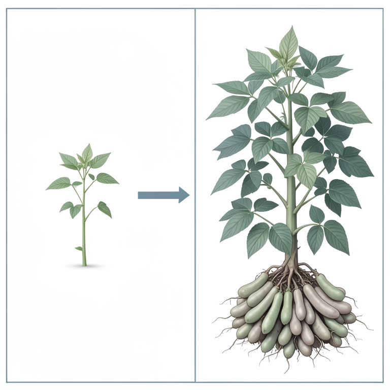 AI-generated conceptual illustration (groundnut plants (Arachis hypogaea)). It explains the idea and does not show study data.