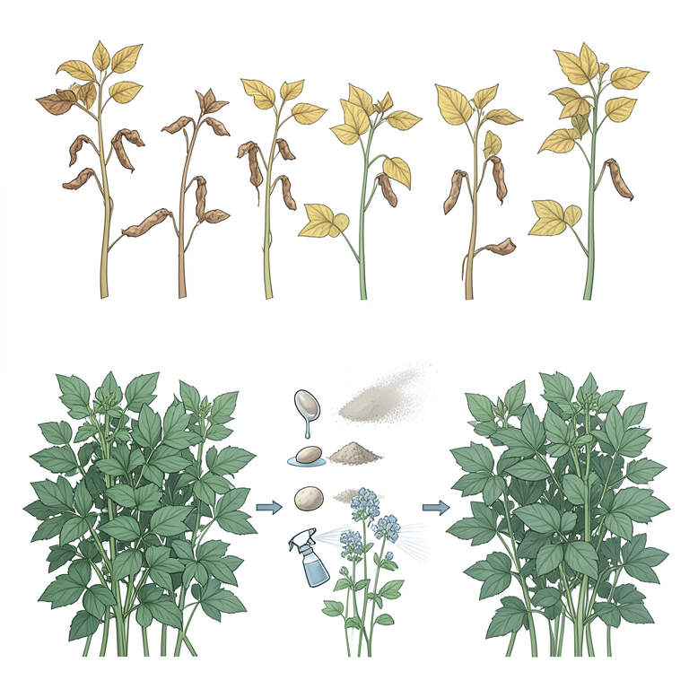AI-generated conceptual illustration (Chickpea plants (Cicer arietinum)). It explains the idea and does not show study data.