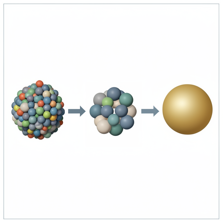 AI-generated conceptual illustration (A digital data cloud represented as a collection of multicolored geometric spheres). It explains the idea and does not show study data.