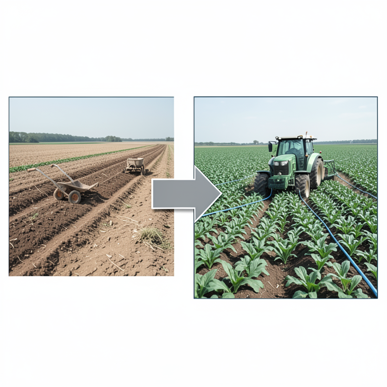 AI-generated conceptual illustration (Agricultural fields in Ahmednagar District, India). It explains the idea and does not show study data.