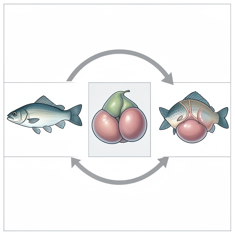 AI-generated conceptual illustration (Clarotes laticeps (African catfish)). It explains the idea and does not show study data.