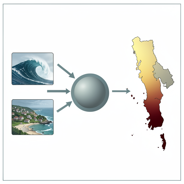 AI-generated conceptual illustration (The Sunda Archipelago coastline). It explains the idea and does not show study data.