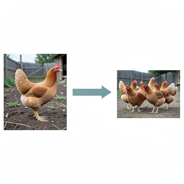 AI-generated conceptual illustration (TANUVAS Aseel chickens in a rural backyard setting). It explains the idea and does not show study data.
