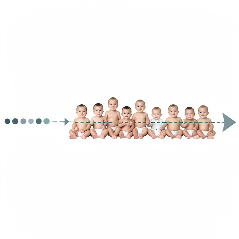 AI-generated conceptual illustration (Infants in India). It explains the idea and does not show study data.