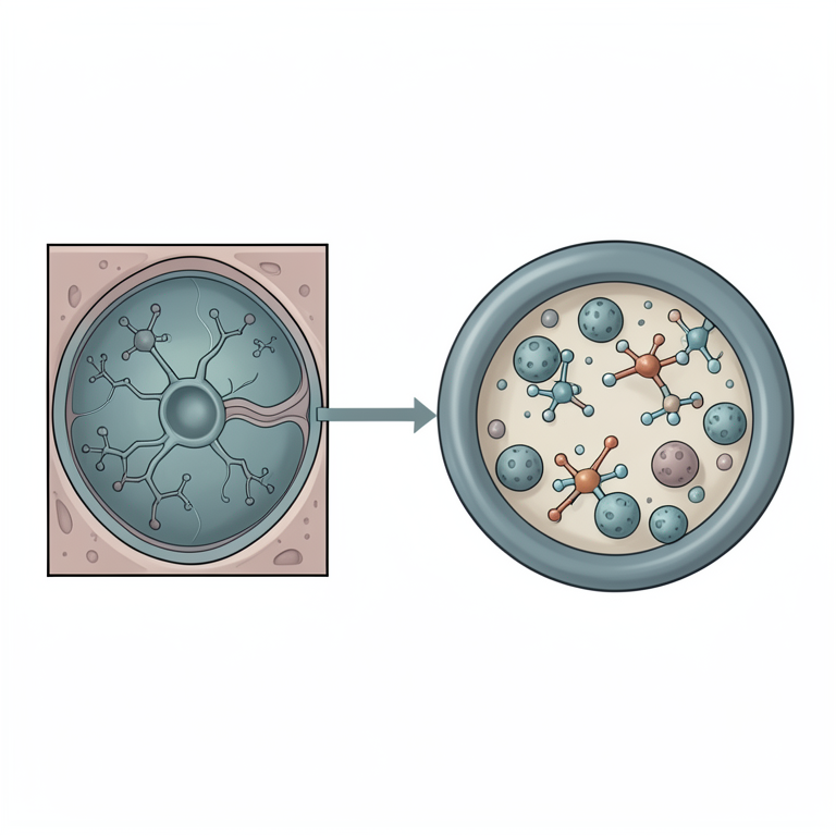 AI-generated conceptual illustration (retinal tissue and macrophages containing Mycobacterium tuberculosis). It explains the idea and does not show study data.