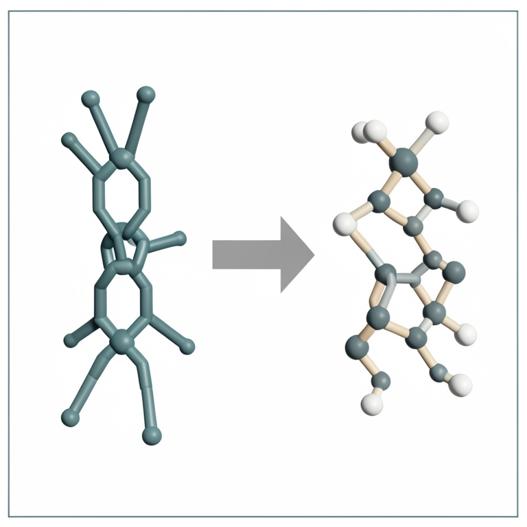 AI-generated conceptual illustration (Polyamide and polyester molecular chains). It explains the idea and does not show study data.