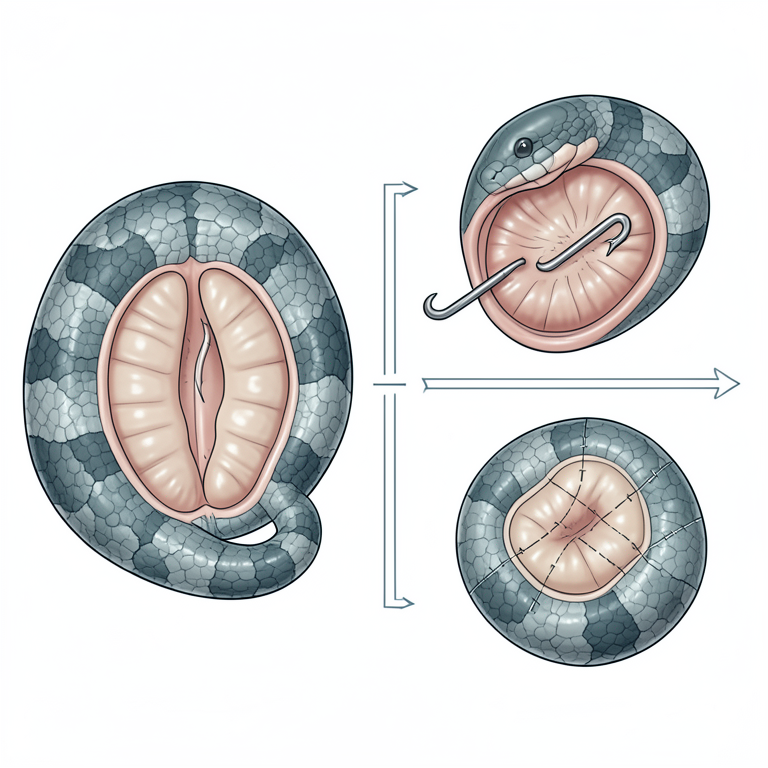 AI-generated conceptual illustration (Checkered Keelback snake). It explains the idea and does not show study data.