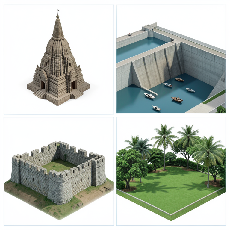 AI-generated conceptual illustration (Landscapes of Dhule district, Maharashtra). It explains the idea and does not show study data.