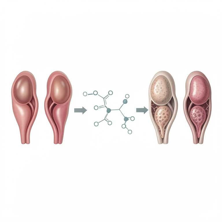 AI-generated conceptual illustration (female and male rodent reproductive organs). It explains the idea and does not show study data.