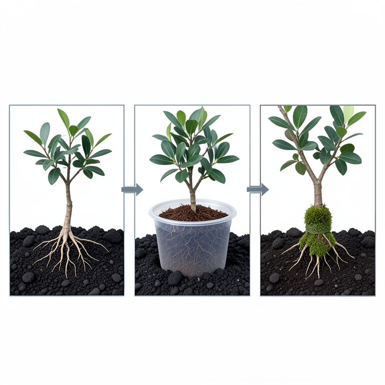 AI-generated conceptual illustration (Clove trees (Syzygium aromaticum) in volcanic lava soil). It explains the idea and does not show study data.