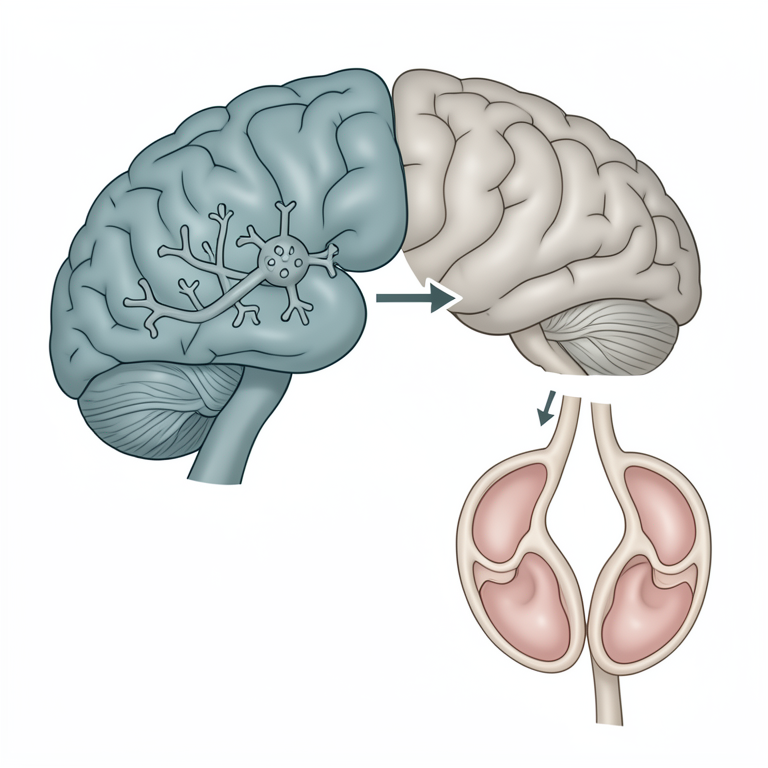 AI-generated conceptual illustration (Hypothalamic-pituitary-gonadal axis in a domestic dog). It explains the idea and does not show study data.
