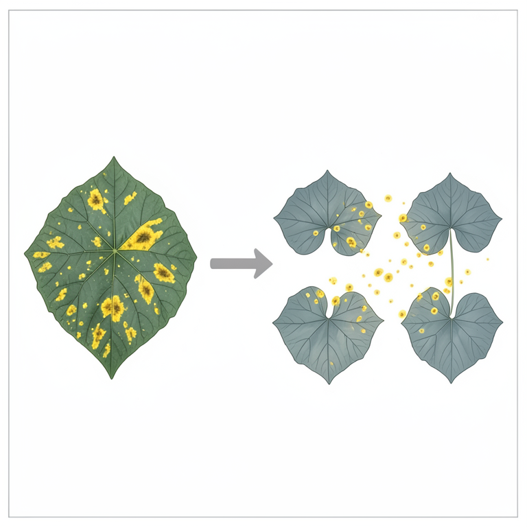 AI-generated conceptual illustration (cucumber plants (Cucumis sativus L.)). It explains the idea and does not show study data.